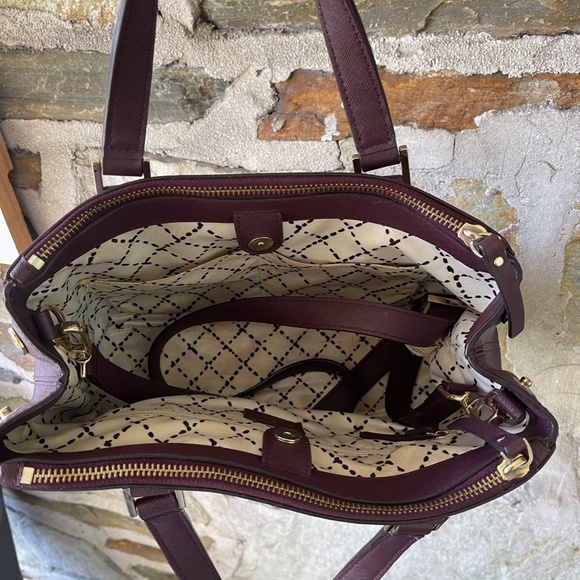 Kate Spade Eggplant Purple Leather Top Handle Bag - Picture 6 of 9